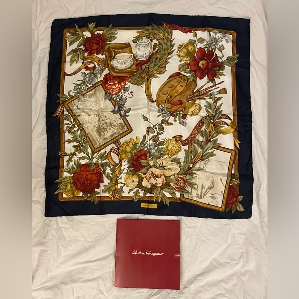 Ferragamo 100% Silk Scarf